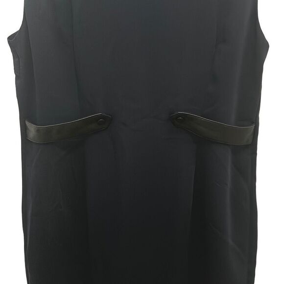 Calvin Klein Zipper Front Midi Dress with Leather Accents Size 6 - Picture 6 of 6